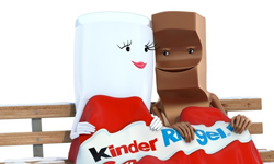 巧克力與牛奶的愛戀  健達巧克力創意平面廣告      新鮮貨、好點子、Peppermill、藝術