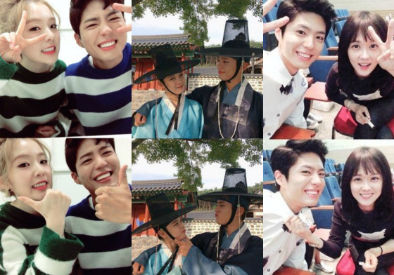 你最支持哪一對呢？盤點那些年寶劍的6位螢光幕前女友 朴寶劍、音樂銀行irene、Red Velvet、中國城、金高恩