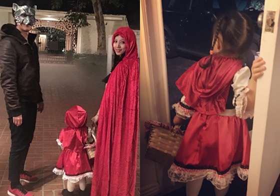 妞快報：王力宏帶小孩玩Trick or Treat！老婆李靜蕾不坐月子忙過萬聖節 妞快報、王力宏、李靜蕾、萬聖節、小紅帽、大野狼、trickortreat