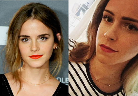 她不用變身水就能長得像妙麗！與艾瑪華森撞臉的「偽雙胞胎」Megan Flockhart 撞臉、臉盲症、素人、明星臉、艾瑪華森