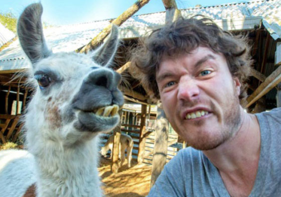 誰能自拍比他狂！與動物合照系列最強集郵冒險家 動物、攝影、自拍、旅遊、狂