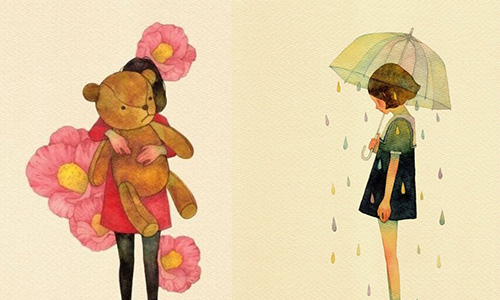 真正成為大人後  就記不清小時候的快樂了 童年、長大、大人、快樂、插畫