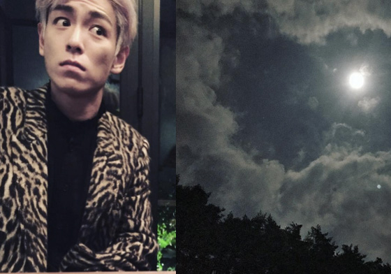 昨天你超級月亮了嗎？這些韓星也都跟你一起在看月亮... 超級月亮、李宗泫、T.O.P、GD、尹承雅、夜空、IG