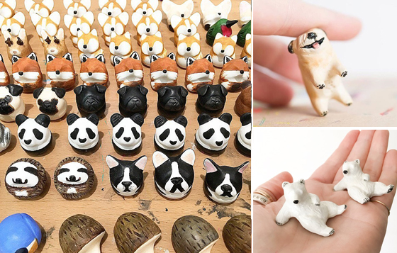 你看不見我的黑夜白天！沒有眼睛卻莫名萌的小動物裝飾 萌、陶瓷、公仔、眼睛、美國