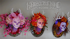 戀上恐怖唯美 花漾骷髏少女人頭壁掛Muertita 恐怖、詭異、人頭、唯美、花