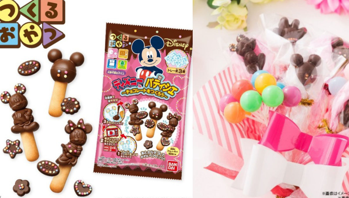 吃個零食也可以少女心噴發！可DIY的超萌米奇米妮巧克力棒 日本、迪士尼、萬代、玩具、食玩