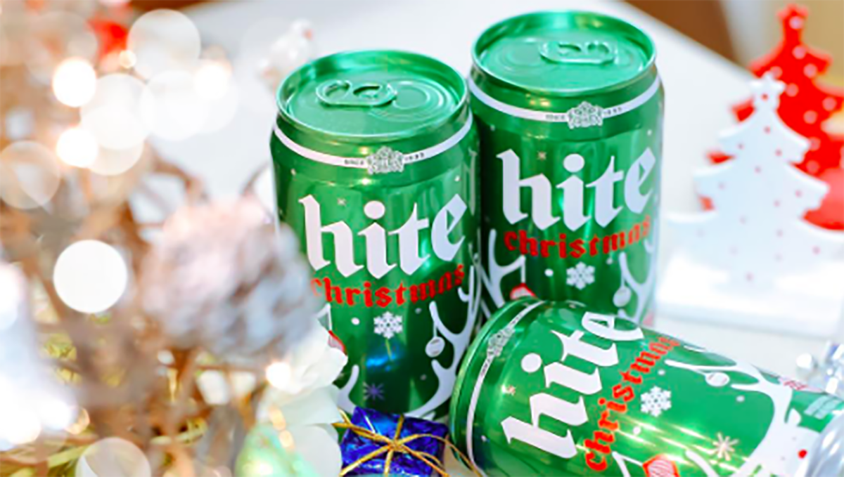 成人限定也要裝可愛！韓國hite啤酒和真露燒酒悄悄換上聖誕限定包裝 真露、hite、啤酒、燒酒、IU