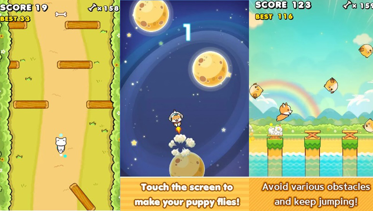 看是要柴柴還是哈士奇都可以！跟著《Running Dog》一起跑跑跑向前跑 Running Dog、Running Dog、Jumping Dog、Swimming Dog、Jet Dog、Space Dog、狗狗、柴犬、臘腸、跑酷、闖關