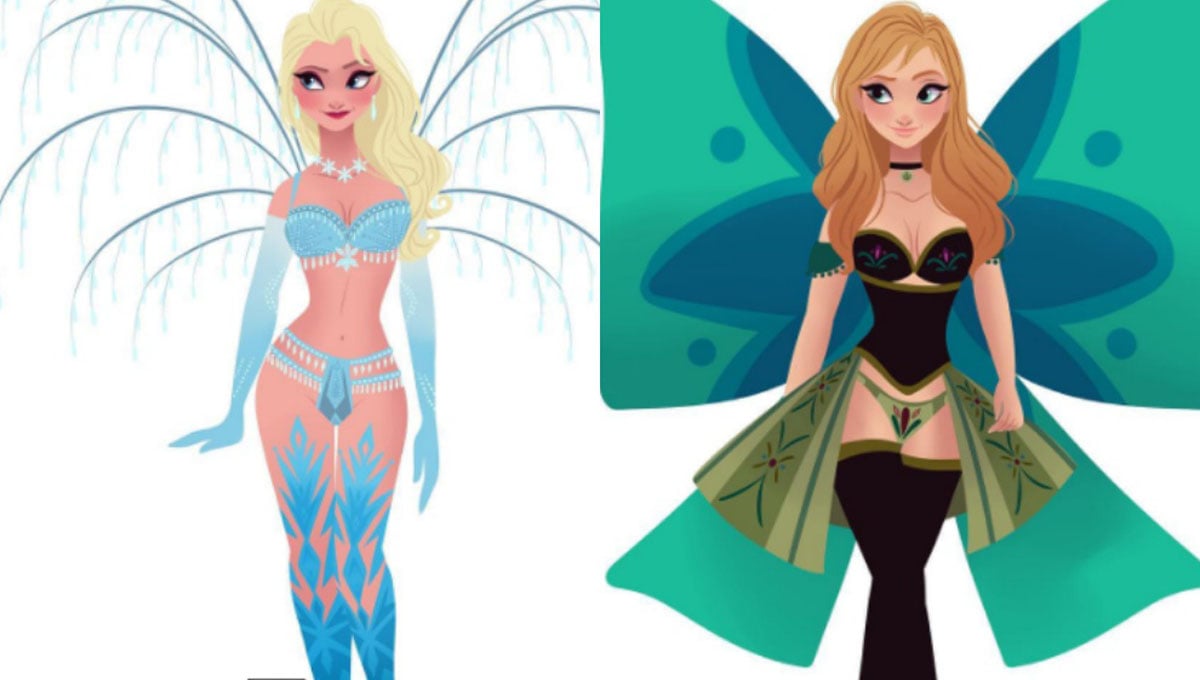 冰雪女王轉行當維密天使？當迪士尼公主出現在時尚內衣大秀時⋯ 迪士尼、維多利亞的秘密、維密、公主、內衣大秀