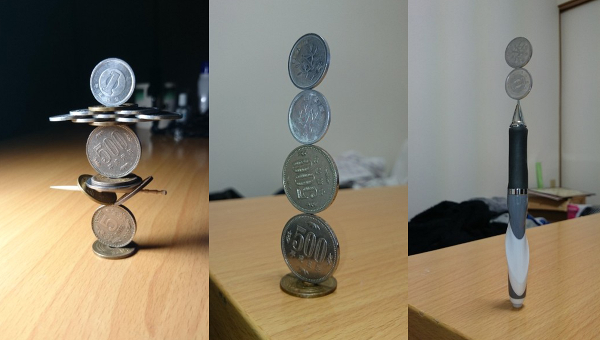 相信他能讓硬幣立在筆尖上嗎？日本硬幣達人たぬ的史詩之作 日本、硬幣、平衡、た ぬ、thumb_tani
