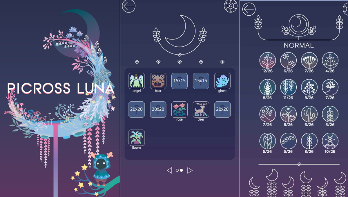 透過推理畫出超美點陣圖！超夢幻的填色手遊《Picross Luna - Nonograms》 點陣圖、推理、填色、手機遊戲、手遊