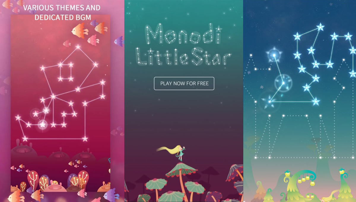用「星星」連成一幅畫！喚起童年記憶的超益智手遊《Monodi Little Star》 星星、一筆畫、Monodi Little Star、益智、童年