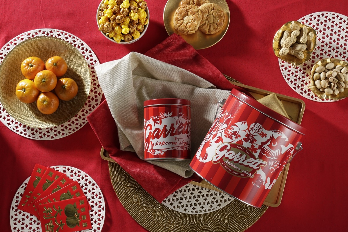[新聞稿]爆出新春老少咸宜的幸福滋味！Garrett爆米花年節禮盒首次亮相 Garrett、Garrett爆米花、年節禮盒、金雞好運桶、金雞好運年節禮盒