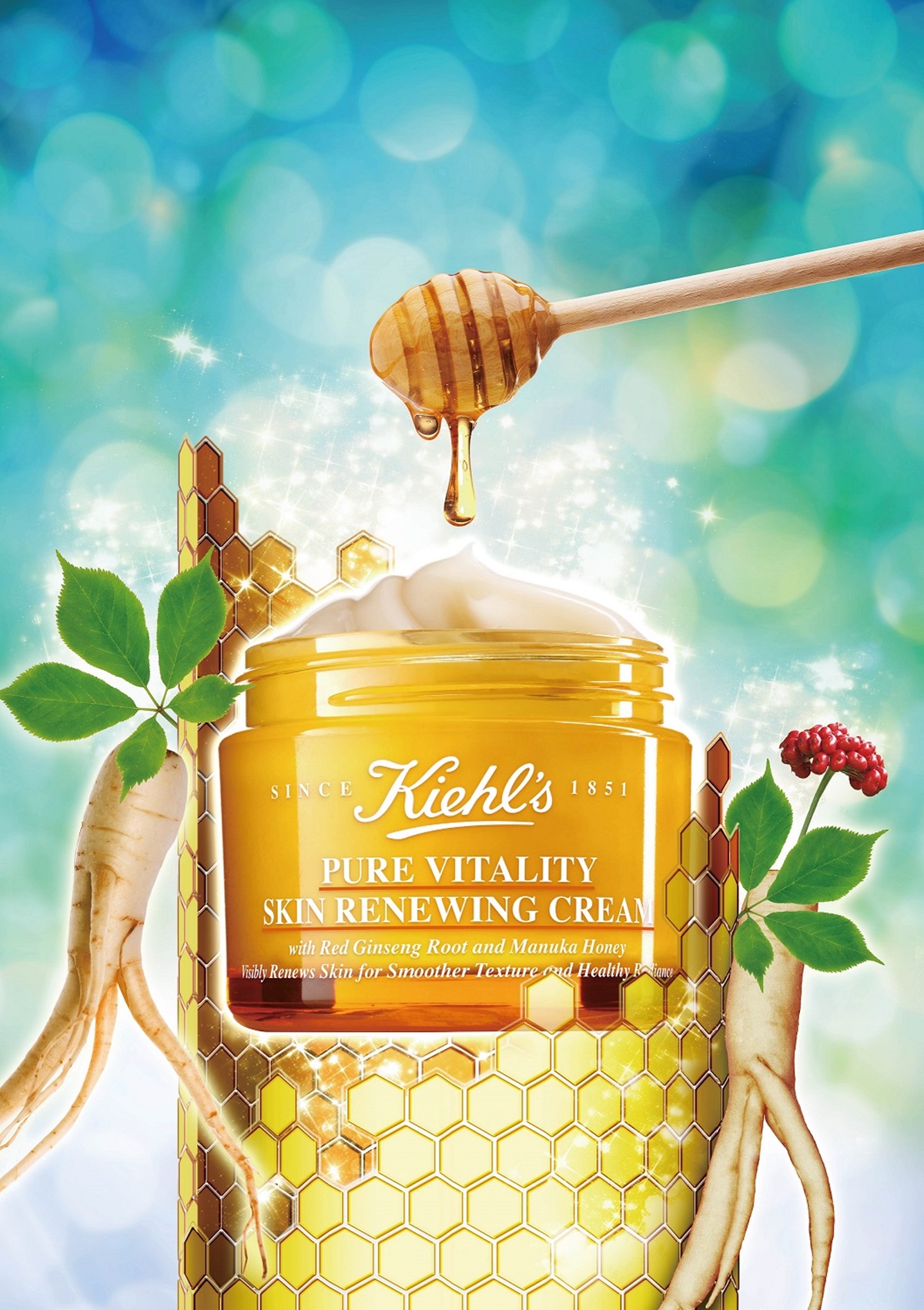 [新聞稿]最強蜂蜜發光霜打造水嫩發光肌！  KIEHL ’S 契爾氏 打破天然保養極限！ KIEHL ’S、契爾氏、蜂蜜紅蔘亮采活膚霜、紐西蘭麥蘆卡蜂蜜、韓國紅蔘根