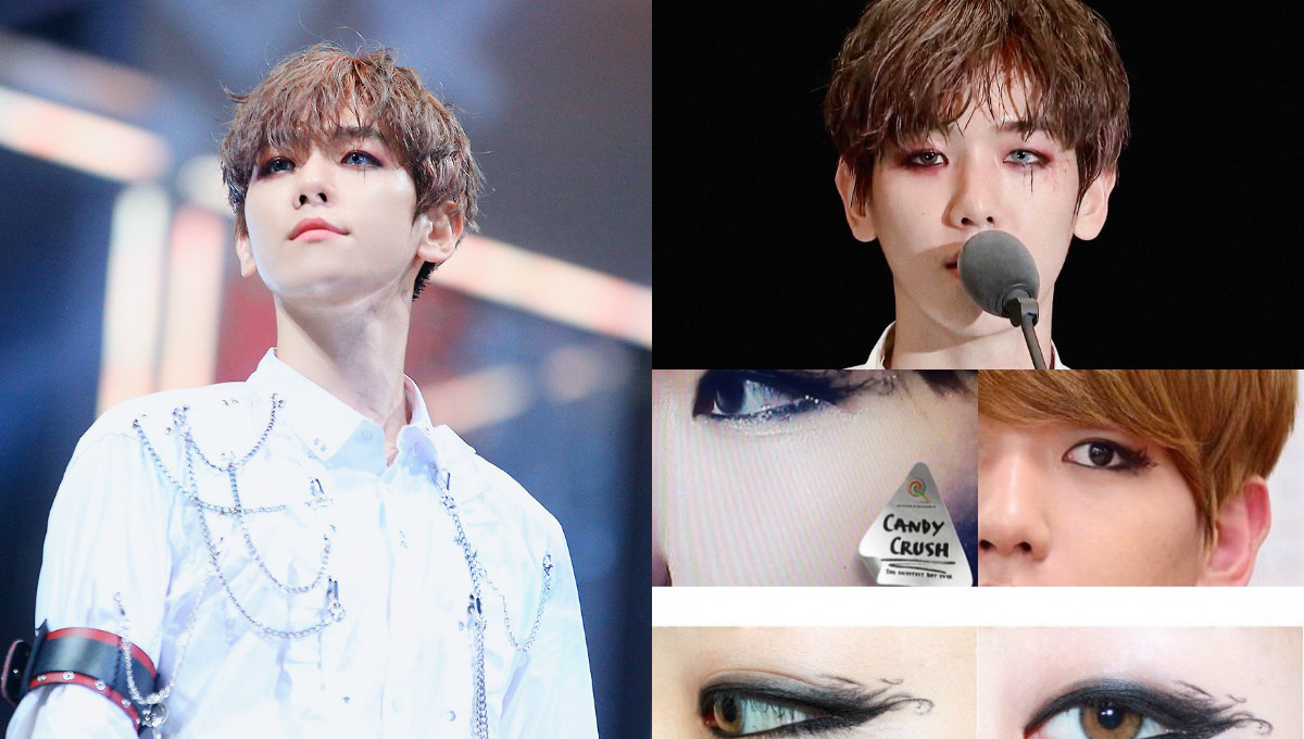 伯賢妝跨個年還是熱門Hashtag？遠看以為是妝花掉的血管妝容 EXO、伯賢、舞台妝、MAMA、血管妝