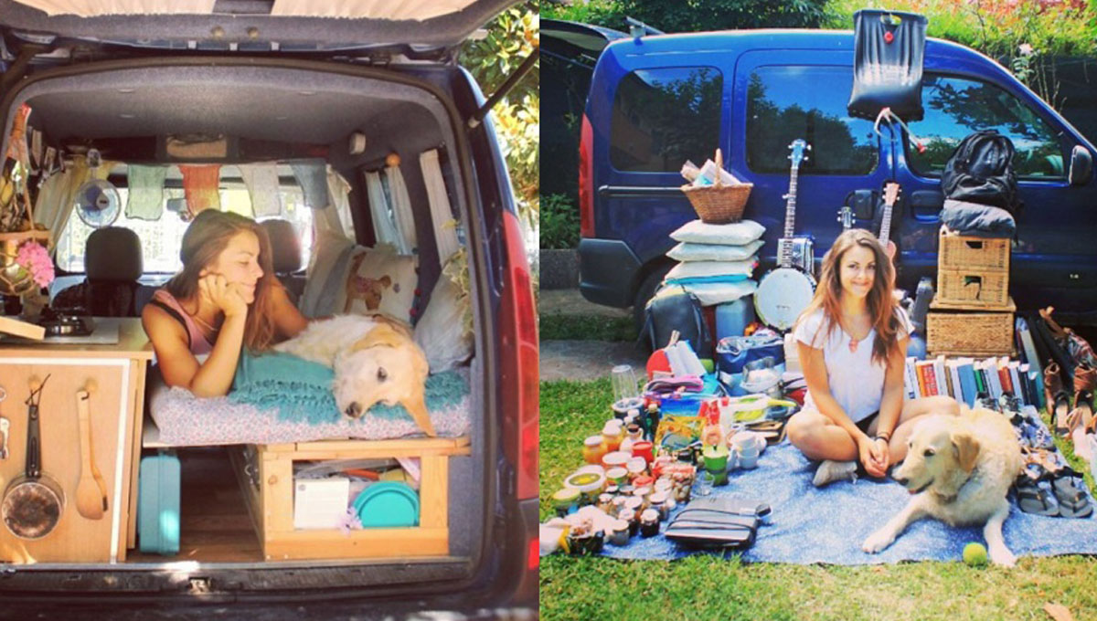 老舊箱型車化身移動城堡！女孩與狗的自駕遊冒險日記 旅行、一個人、女孩、獨立、狗