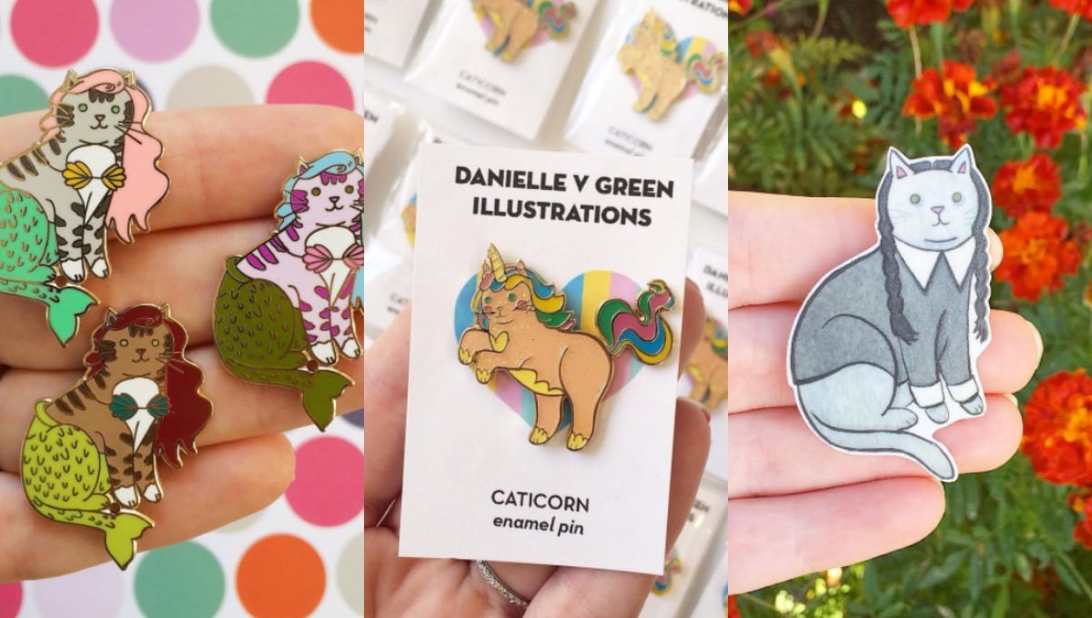 喵咪搭上魚尾未免太勾錐！亂入各種經典角色的貓咪別針 貓咪化、貓、cosplay、無極限、插畫、別針、商品化、大衛鮑伊、美人魚、彩虹小馬