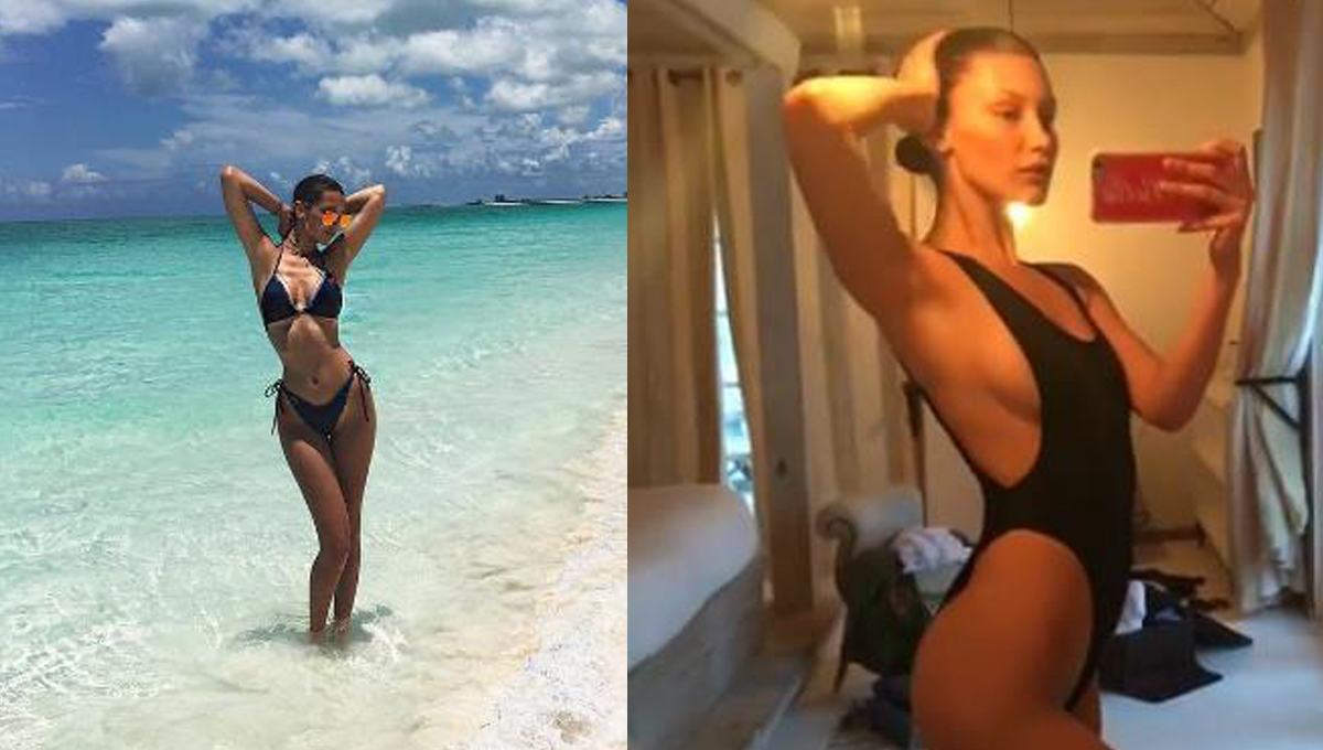 拉高到天邊才甘願嗎！女星們無限上移的高岔比基尼到底要高去哪 Bella Hadid、Kendall Jenner、比基尼、高岔泳裝