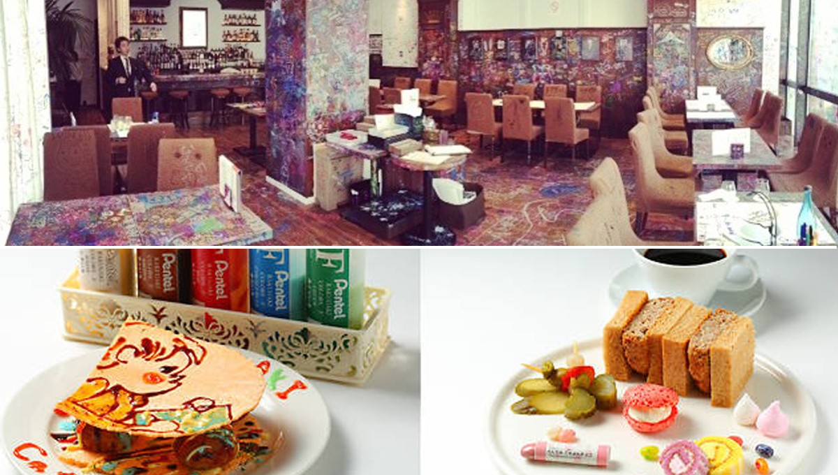 自己的鬆餅自己畫！從食物到牆壁都能塗鴉的銀座咖啡廳 咖啡廳、限時、顏料、墨水、日本