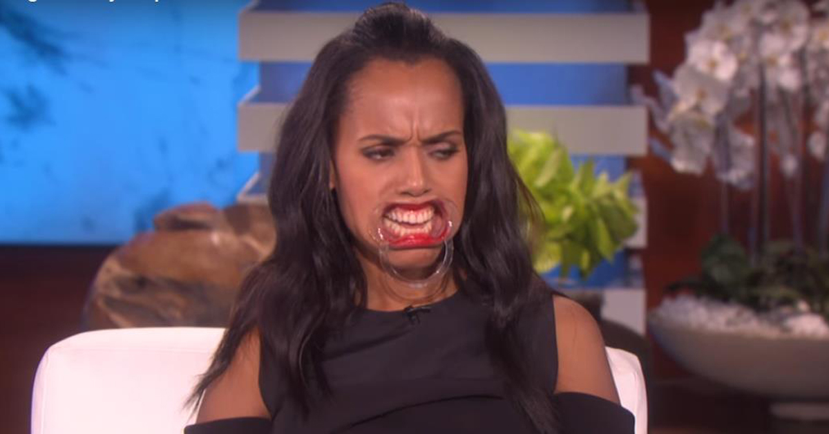 戴張口器這叫人情何以堪？脫口秀開始流行糟蹋好萊塢明星了嗎？ 艾倫秀、The late late show、James Corden、凱莉華盛頓、Kerry Washington