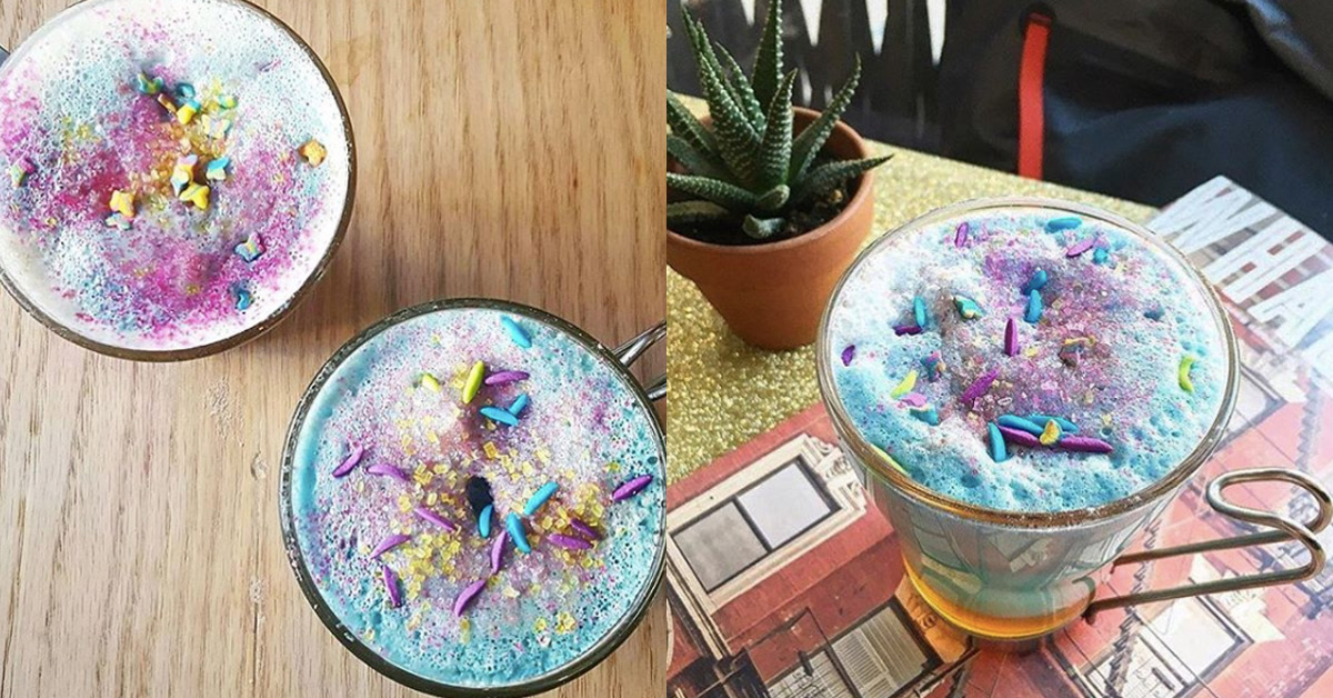 咖啡居然是藍色的？！紐約最新的話題飲料「獨角獸夢幻風拿鐵」 獨角獸、夢幻風、話題飲料、藍色咖啡、藍色拿鐵