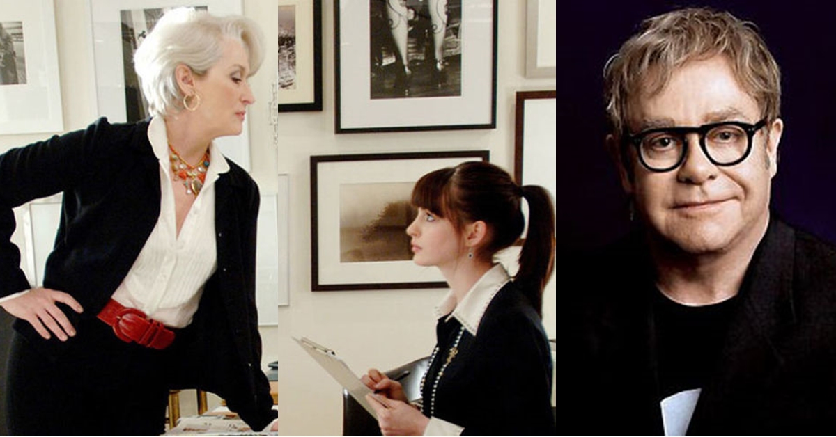 艾爾頓強親自操刀！時尚電影《穿著Prada的惡魔》將改編成音樂劇 穿著Prada的惡魔、The Devil Wears Prada、艾爾頓強、Elton John、辣妹過招