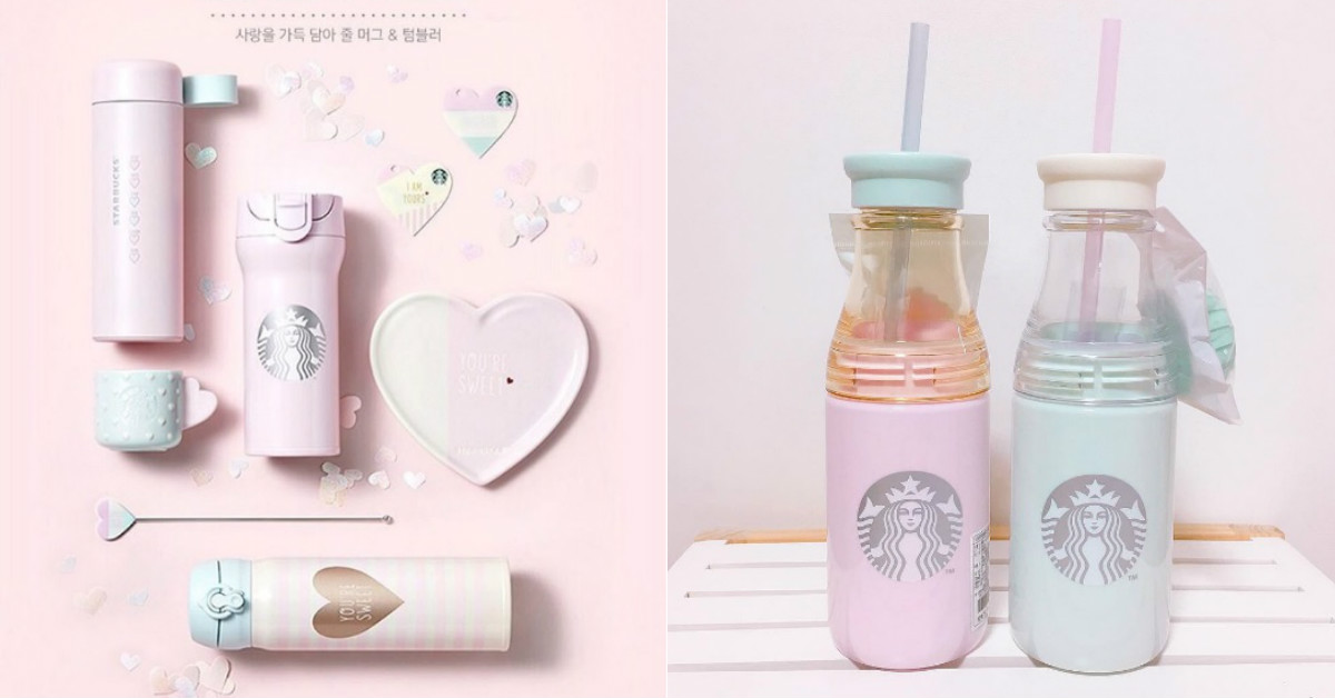 讓人瞬間戀愛的粉嫩包裝！韓國星巴克情人節馬卡龍限定系列 韓國、星巴克、情人節、限定、告白、馬卡龍、KIKILALA、隨行杯、春天、夢幻、可愛