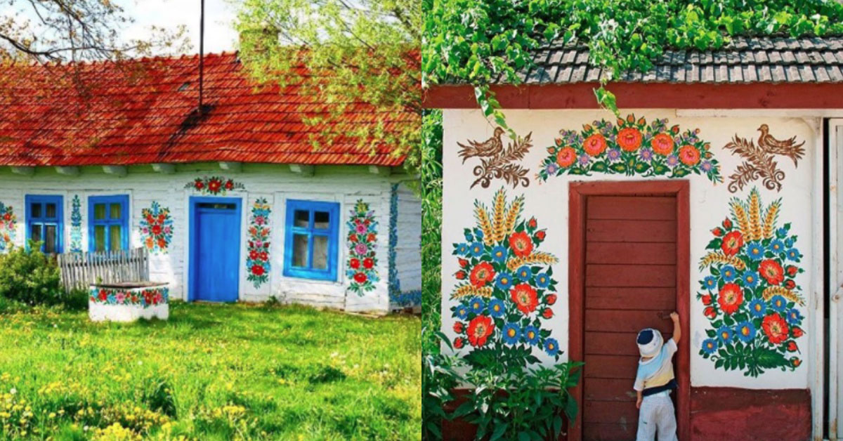 春天來這玩耍就對了！宛如花花世界的波蘭Zalipie村 波蘭、村莊、Zalipie、花花世界、花草圖騰