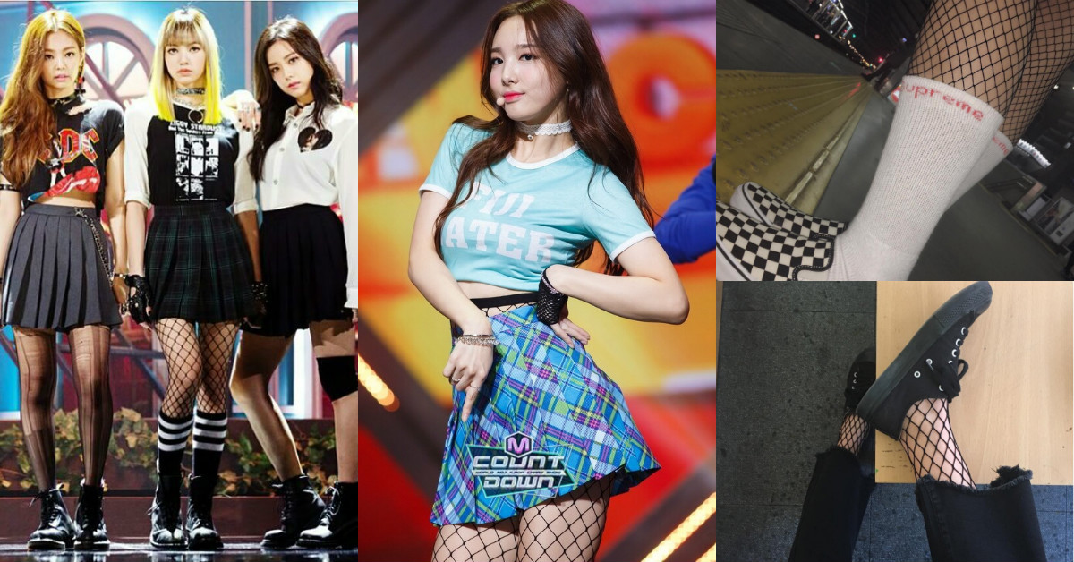 韓星回歸和私底下最愛的配件就是它！教你與眾不同的4種「魚網襪」新搭法 魚網襪、網襪、破褲、搭配、短網襪