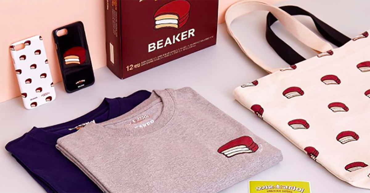 想要立刻飛首爾！竟然連「情」巧克力派都有週邊了～ 巧克力派、情、 BEAKER、聯名、周邊