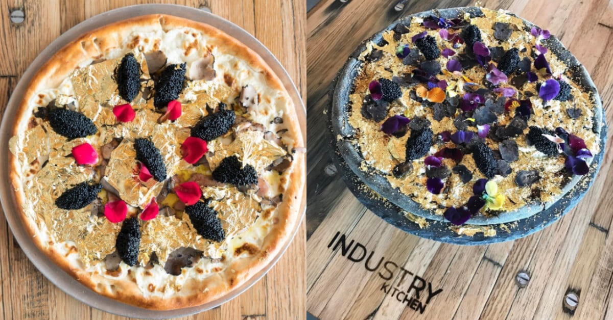 什麼你說這個披薩要價六萬？！史上最奢華金箔披薩煞氣a登場惹 金箔披薩、披薩、奢侈、貴、鵝肝