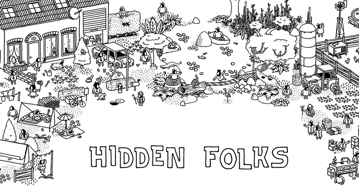 找得你不要不要的！逼死眼殘人的互動尋物遊戲《Hidden Folks》 尋找威力、眼力、配音、陽春、手繪