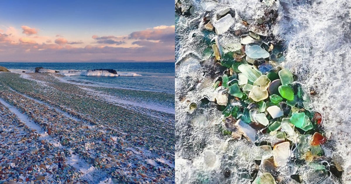 整片海灘都是閃閃發亮的彩色寶石！彷彿踏入仙境的俄羅斯烏蘇里灣 俄羅斯、烏蘇里灣、Ussuri Bay、玻璃酒瓶、美景