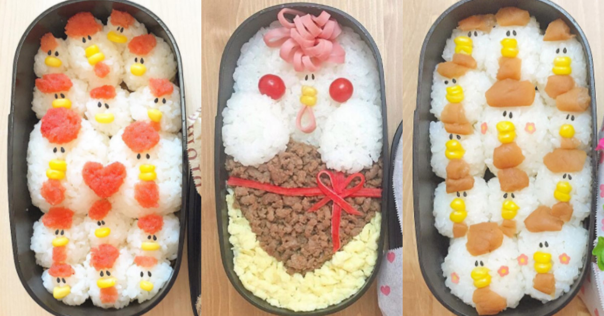 「這裡好像有點太擠惹～」超呆萌肥雞便當94要擠爆你的便、當、盒！ 可愛、卡通便當、小雞、動物、萌、日本、賢慧、主婦、愛妻便當、創意、擠、胖、肥