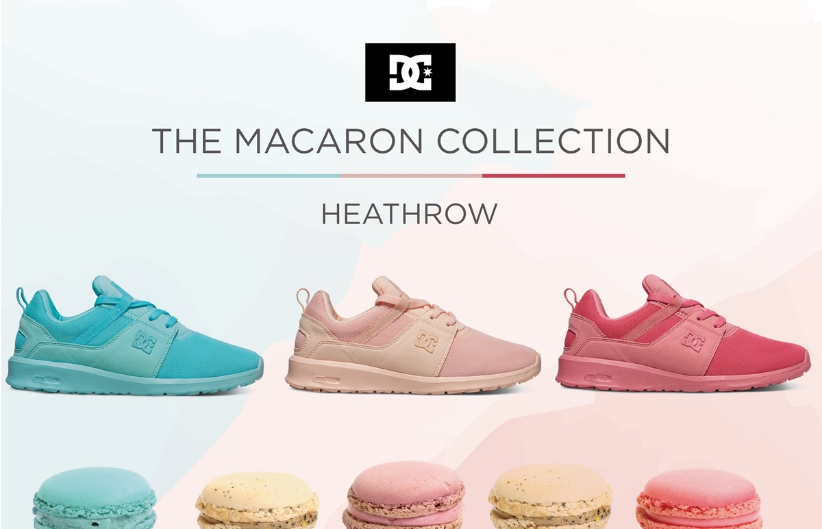 [新聞稿]挑逗妳的足履味蕾！DC Shoes馬卡龍系列可愛上市 DC、馬卡龍、粉嫩、休閒鞋、繽紛