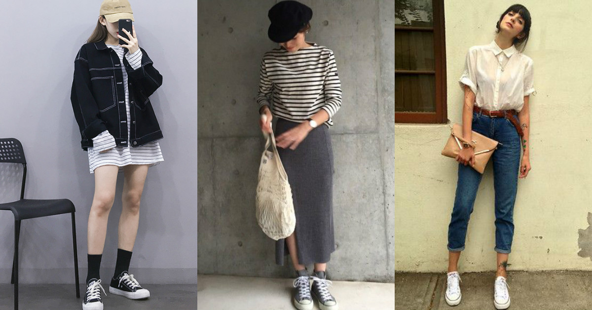 每個人的鞋櫃都有一雙它！帆布鞋強勢回歸的每日穿搭術 帆布鞋、街拍、時髦、時尚、經典