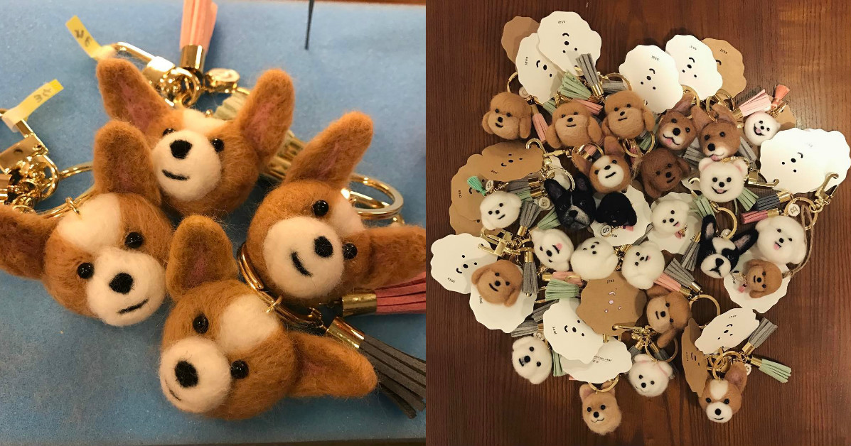 從柯基到比熊通通有！狗狗羊毛氈鑰匙圈讓你將毛孩隨時帶身邊 狗、羊毛氈、柯基、比熊、貴賓、博美、bichon_ssal、藝術