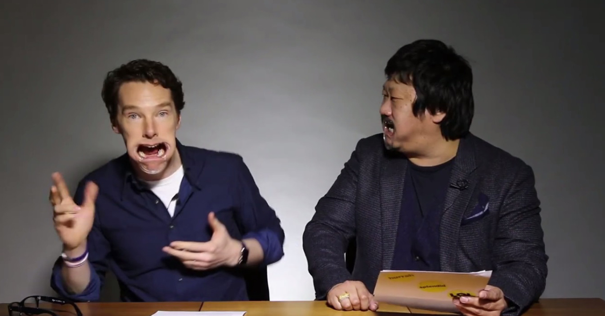 你在對我老公做什麼？班奈狄克在訪問中戴張口器大唱Beyoncé〈Single Ladies〉 班奈迪克康柏拜區、奇異博士、漫威、張口器、Buzzfeed UK、形象、Benedict Cumberbatch