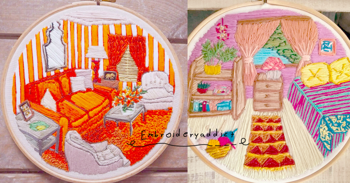 在網球拍上也能繡出一座花園！把美好風景通通繡成畫的夢幻刺繡特輯 刺繡、網球拍、媒材、藝術、風景