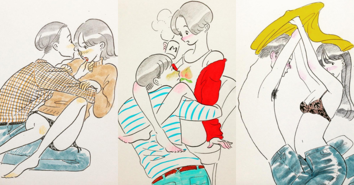 有點A又不會太A！以羅曼情慾風格描繪的情侶日常插畫 MisakiTanaka、插畫家、日本、情慾、羅曼蒂克