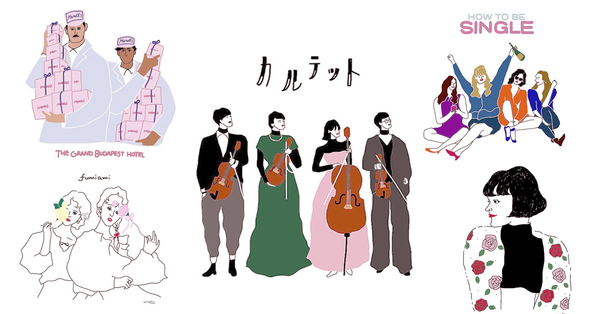 流暢線條裡滿滿的俐落感！日本女孩的色塊×線條時髦手繪 moeko_dr、日本、手繪、moeko、線條、色塊、世界觀、藝術