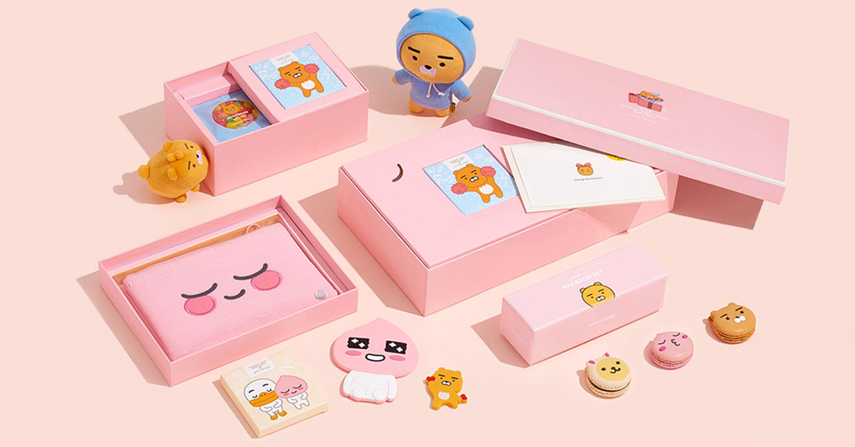 可以和Ryan穿情侶睡衣耶！Kakao Friends推出狙擊少女心的4種白色情人節禮盒 kakao friends、情人節、禮盒、Ryan、Apeach、Muzi、可愛、限量