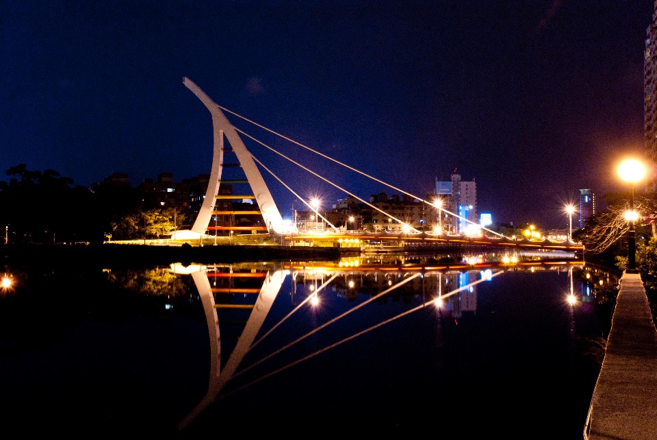 【台南】夜貓子夜生活篇「新臨安橋夜景」 新臨安橋夜景、台南、夜貓子、私房、夜景