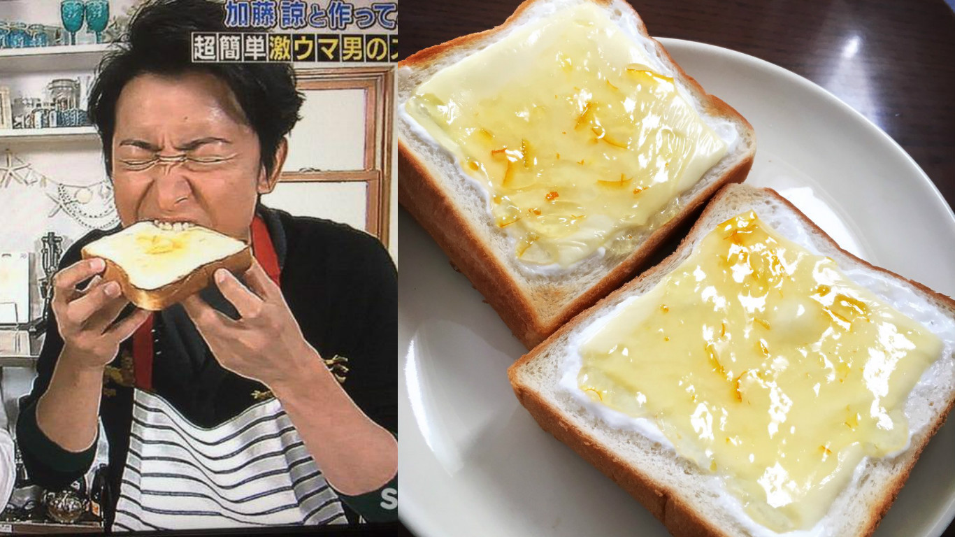 用吐司就能烤出蛋糕口味！擄獲大野味蕾的超簡易起司蛋糕吐司 起司蛋糕吐司、チーズケーキ風トースト、大野智、嵐、食譜
