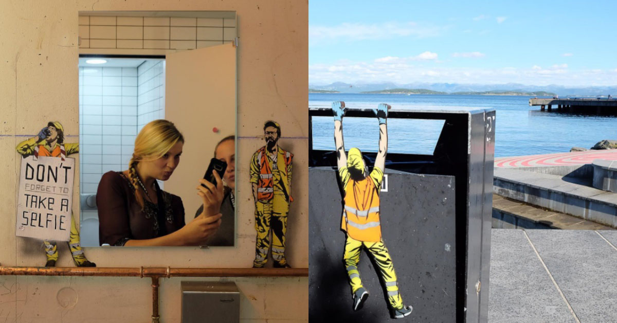 街道的無名英雄就是他們！以清潔隊員為主角的街頭趣味塗鴉 清潔隊員、街頭藝術、塗鴉、趣味、街道