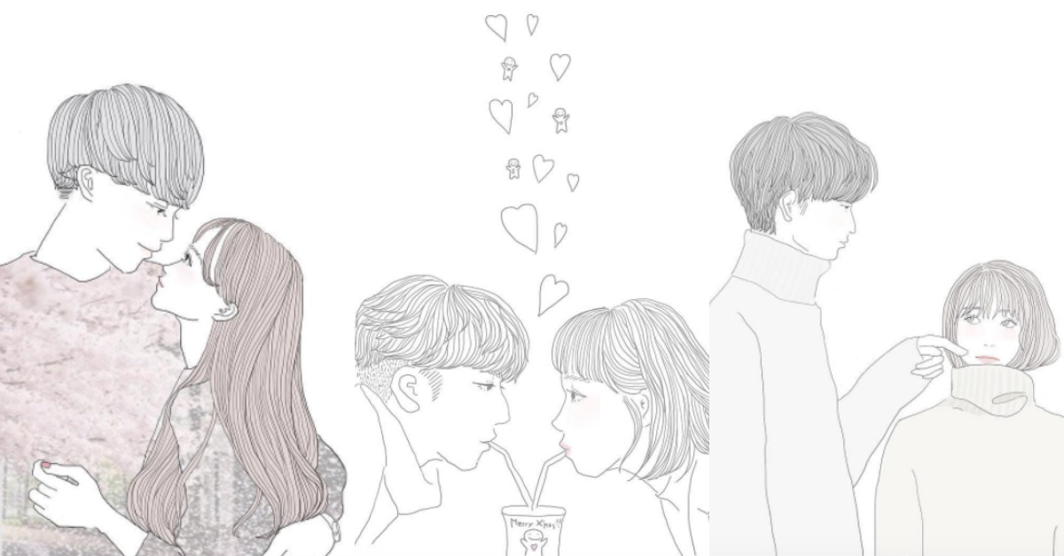 用簡單線條畫出滿滿情意！日本插畫家的「微韓式」人像插畫 日本、插畫、人像、韓風、可愛、時尚、時髦、線條、色塊、電繪、藝術