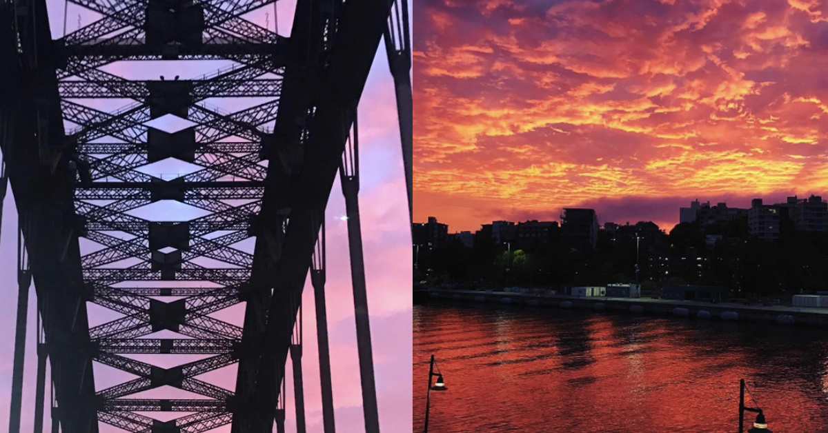 這個時候還在賴床一定會後悔！雪梨雨後日出的奇幻烈焰時刻 雪梨、日出、紅色雲彩、旅遊、早起