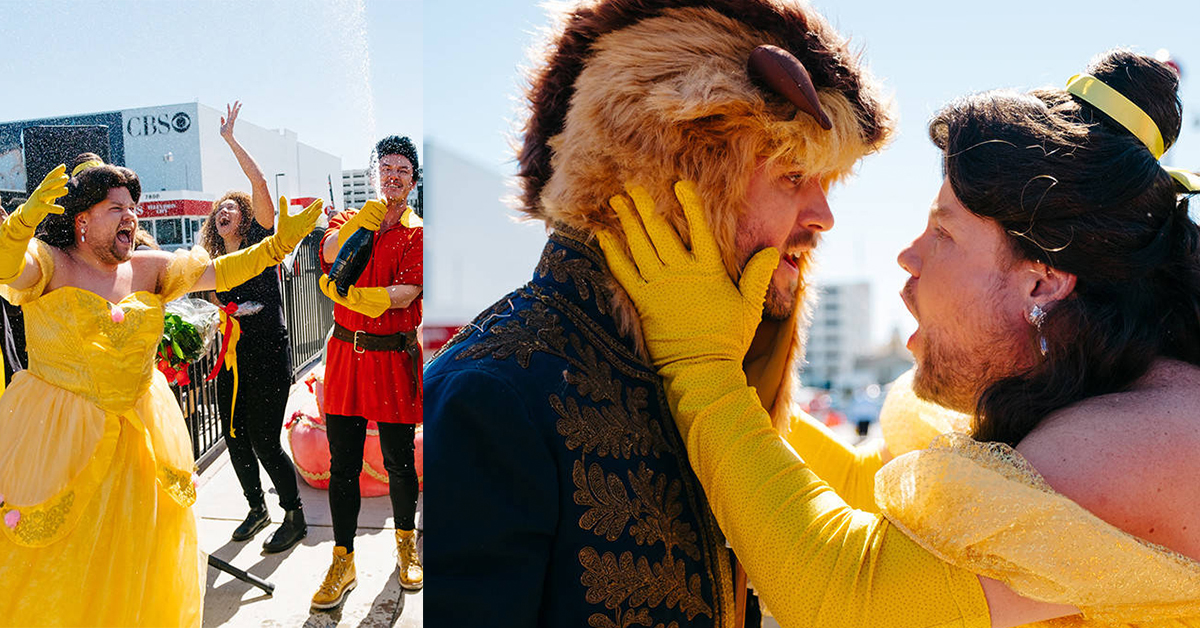 「肥女」與野獸接吻讓我不是很舒服！詹姆斯柯登邀原班人馬演出Kuso劇 詹姆斯柯登、美女與野獸、The Late Late Show、丹史蒂文斯、Dan Stevens