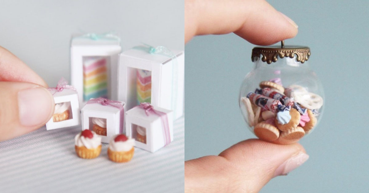 小到真的只能塞牙縫！指尖上的甜點藝術品挑戰你的巧手指數 袖珍、迷你、手作、飾品、甜點、夢幻、巧手、aiclay、新加坡、Jocelyn Teo、藝術