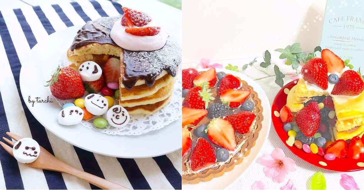 流瀉而出的糖果讓蛋糕都變驚喜包了！效果滿點的藏寶箱糕點人氣大飆升 かくれんぼパン、かくれんぼケーキ、蛋糕、麵包、藏寶箱